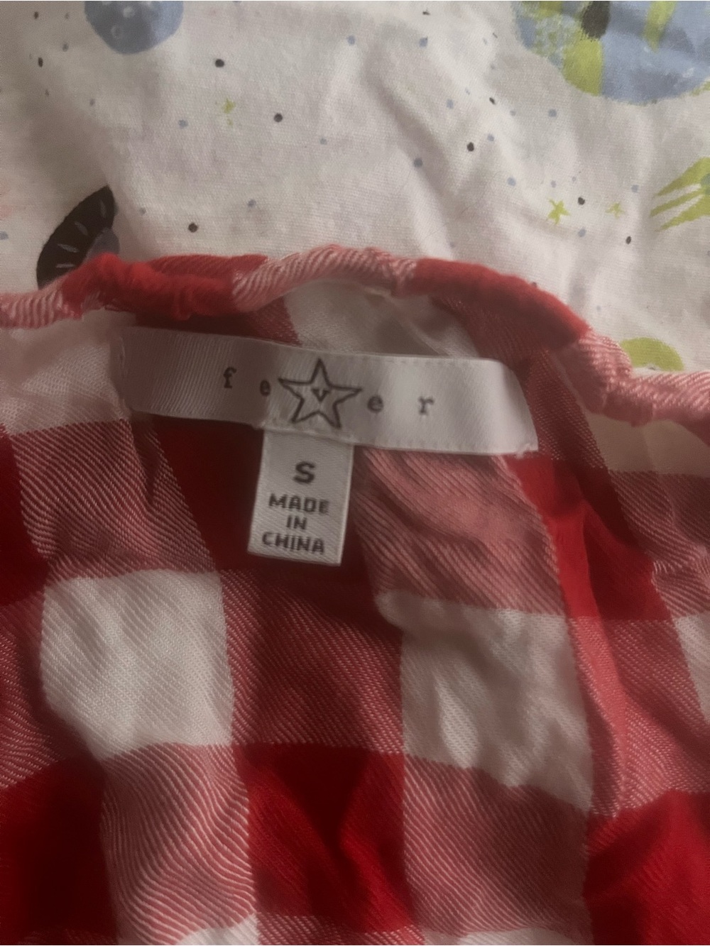 Fever Red and White Gingham Blouse